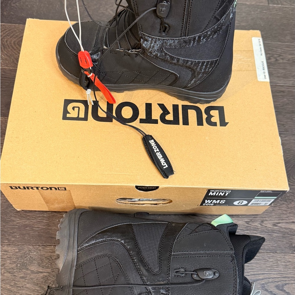 Burton Black Snowboard Boots with Red Accents